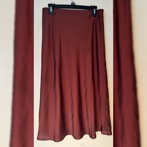 Nordstrom Rack Flowing Deep Red Maxi Skirt